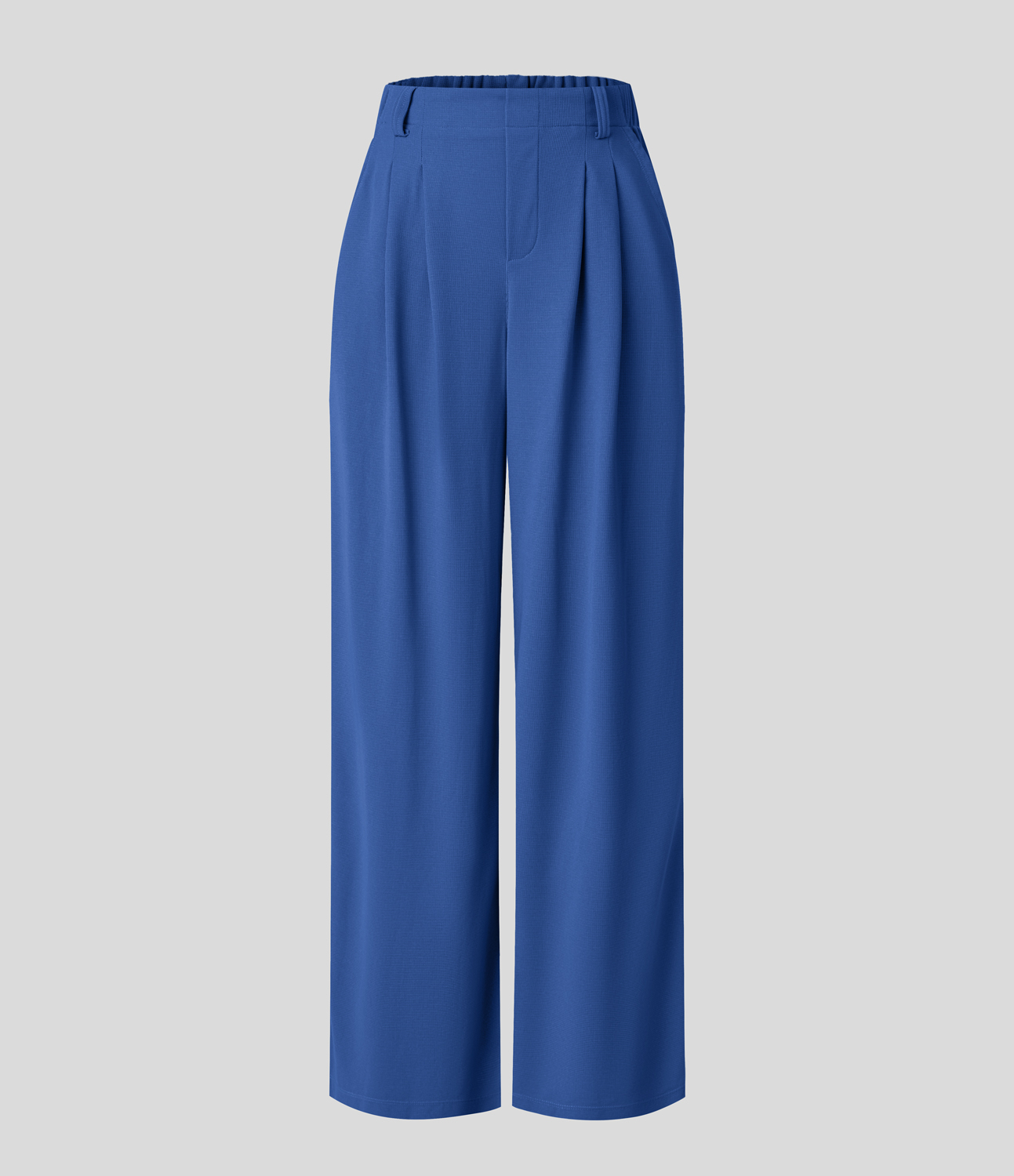 High Waisted Pocket Wide Leg Waffle Work Pants