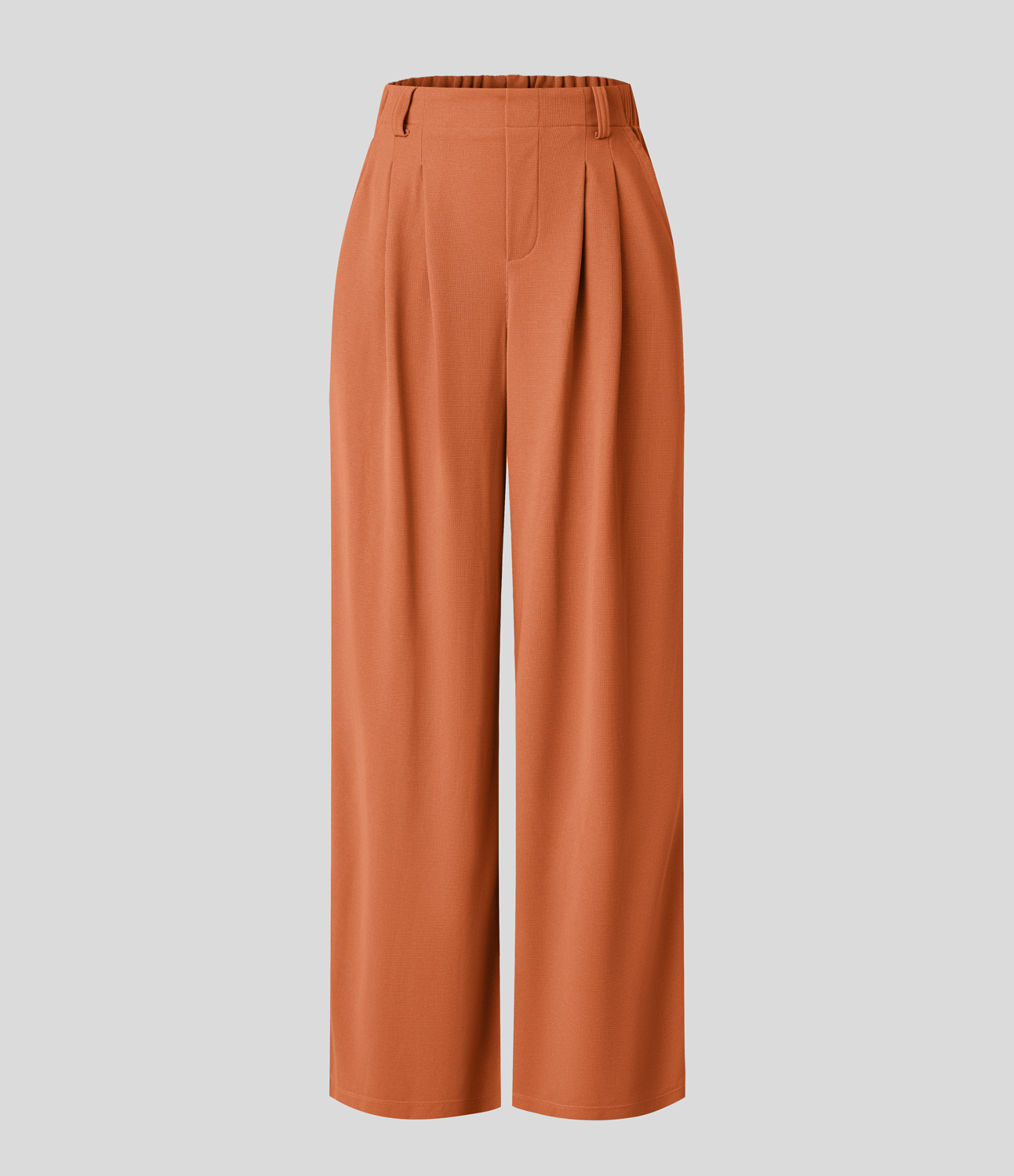 High Waisted Pocket Wide Leg Waffle Work Pants