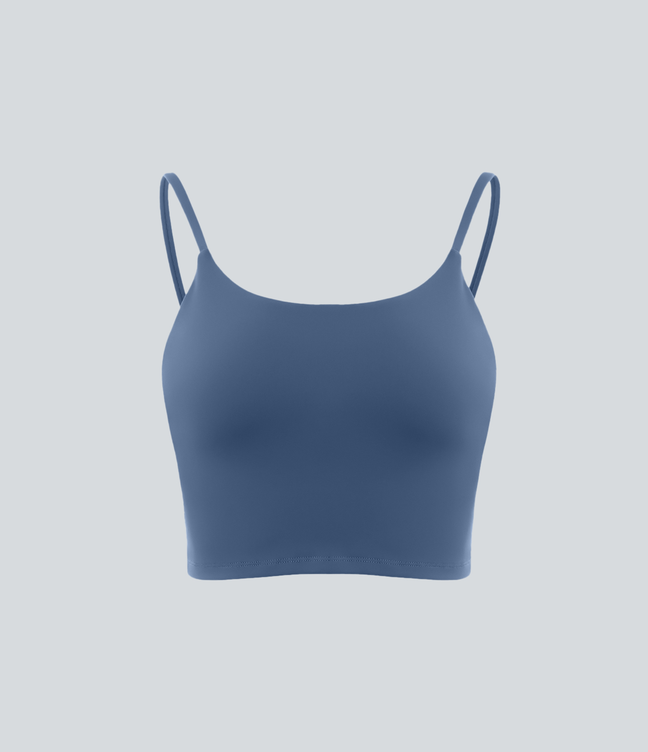 Basic Padded Workout Cropped Low Support Tank Top A-C Cups