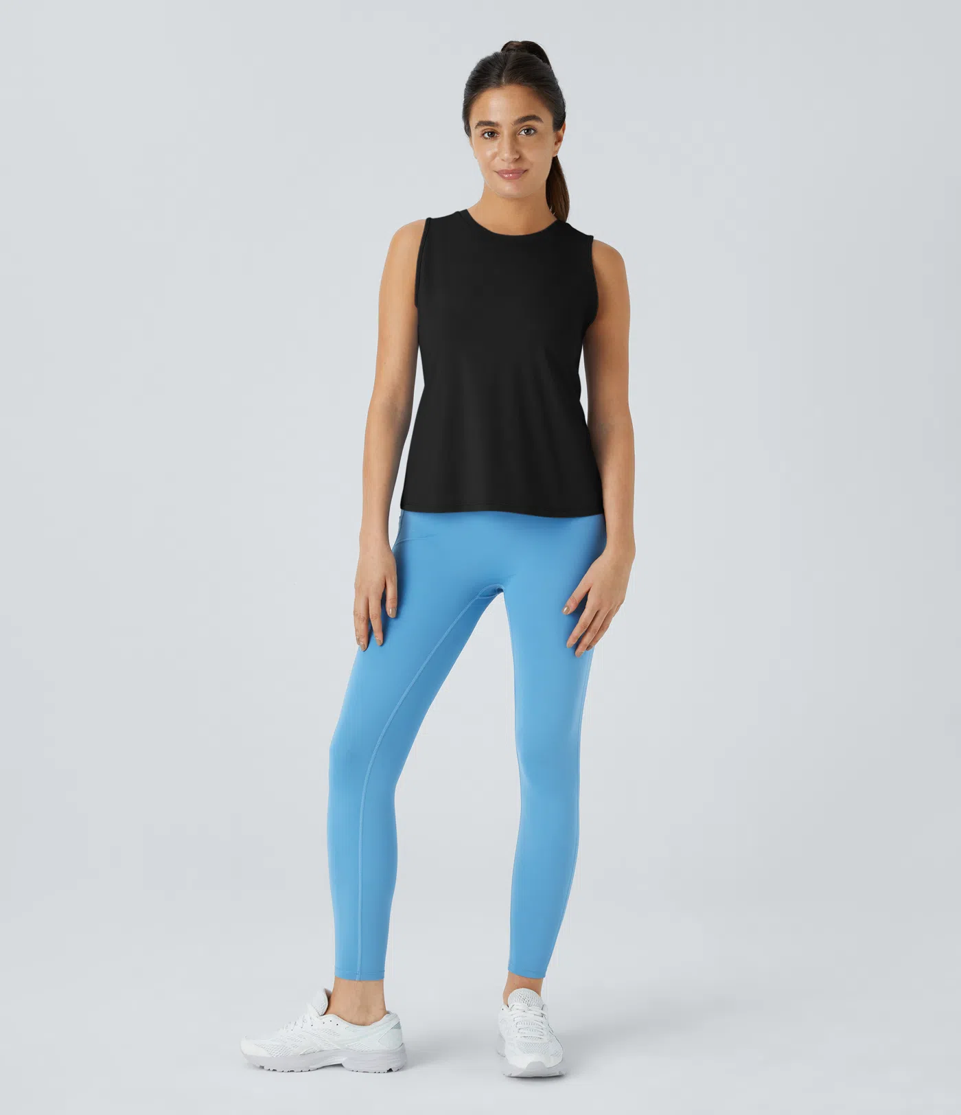 Hollow Cross Hem Solid Color Yoga Vest
