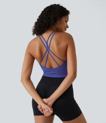 OneForm Seamless Flow Low Support Ruched Double Straps Sports Bra A-C Cups