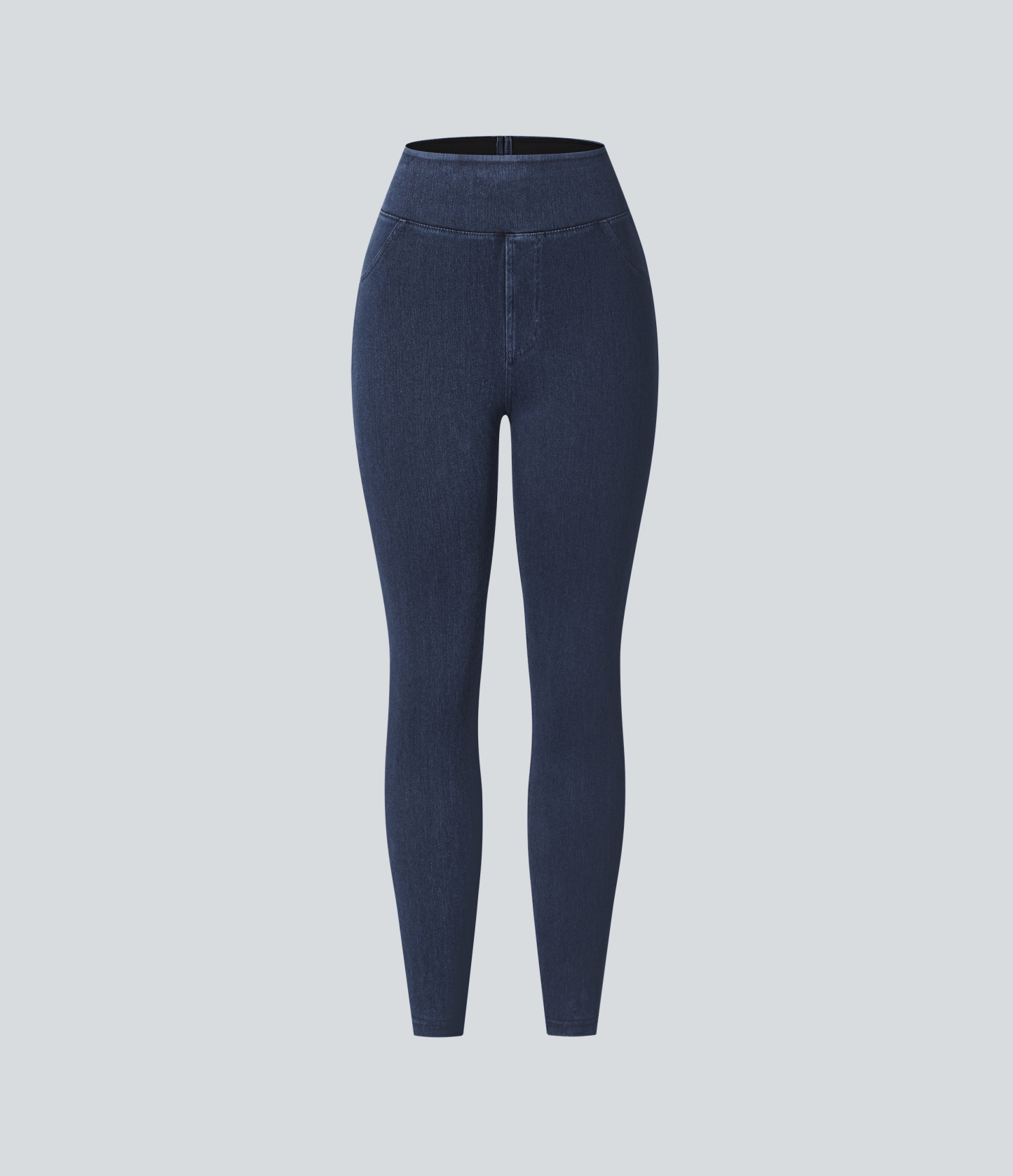 High Waisted Pocket Denim Casual Leggings