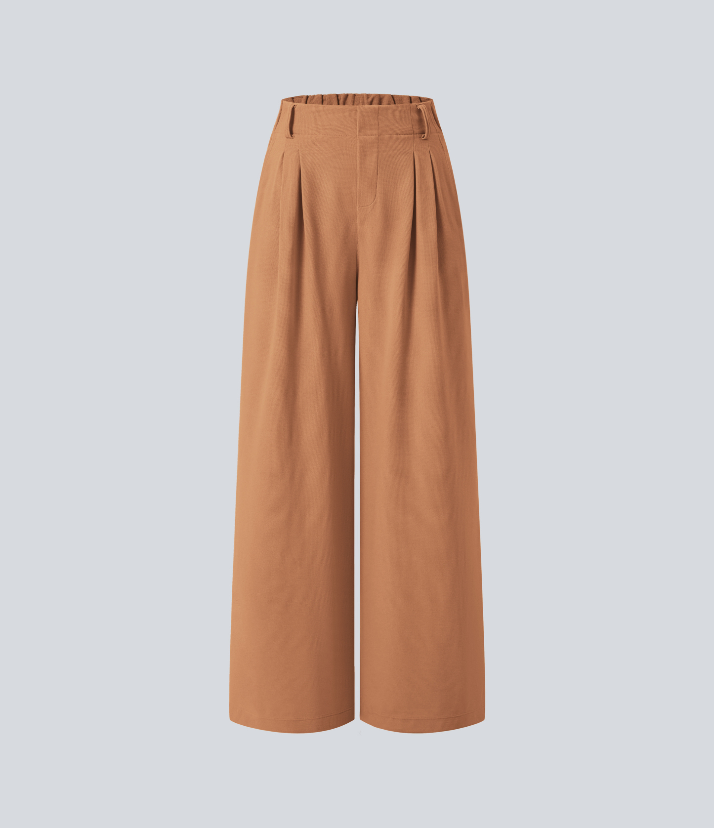High Waisted Pocket Wide Leg Waffle Work Pants