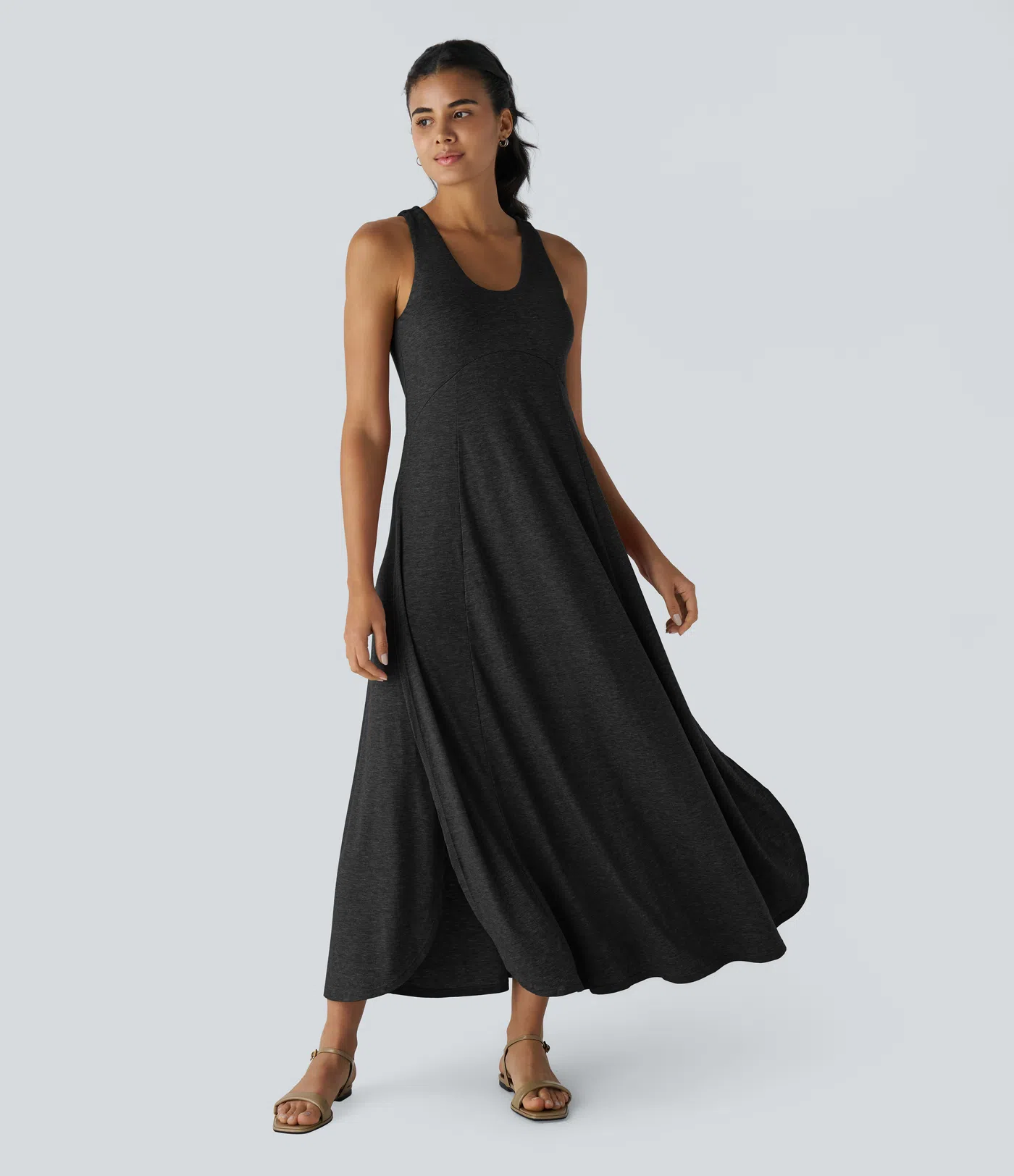 U-Neck Elegant Long Casual Sling Dress