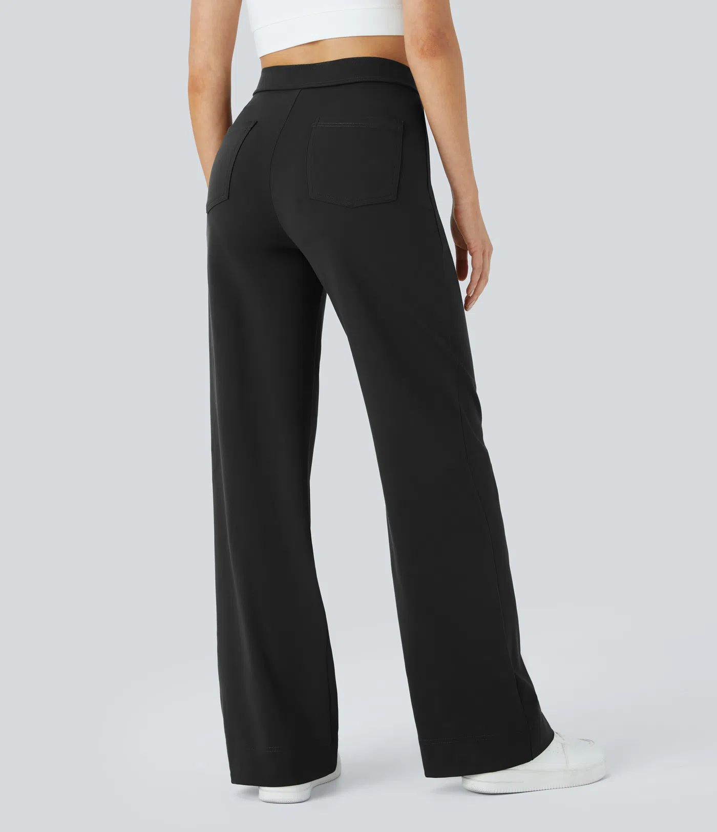 DayStretch High Waisted Pockets Straight Leg Casual Pants