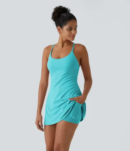 Open Back Plush Sports Dress-easy To Wear And Take Off Version