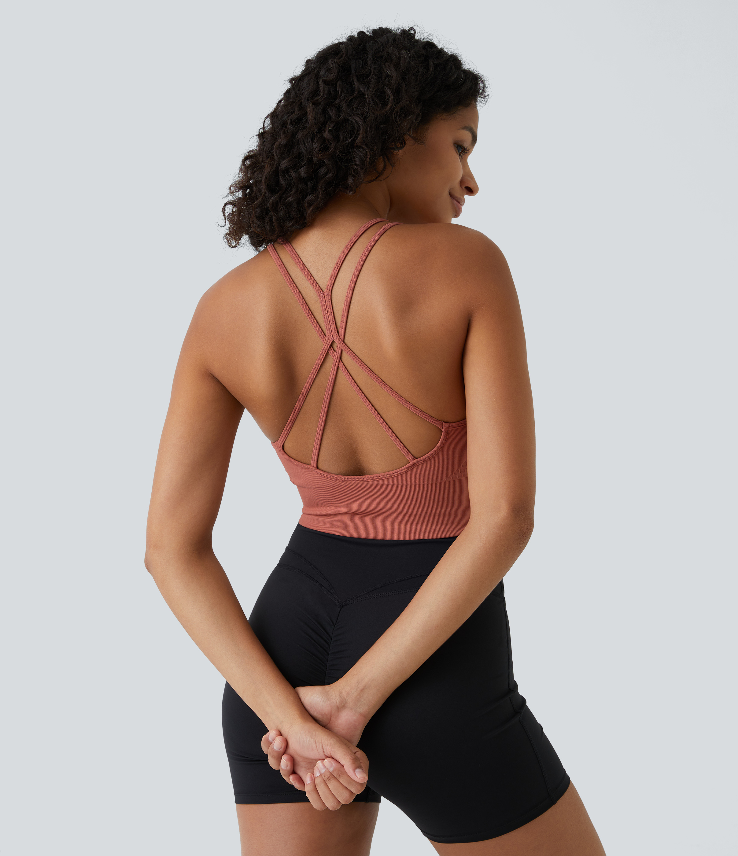 OneForm Seamless Flow Low Support Ruched Double Straps Sports Bra A-C Cups