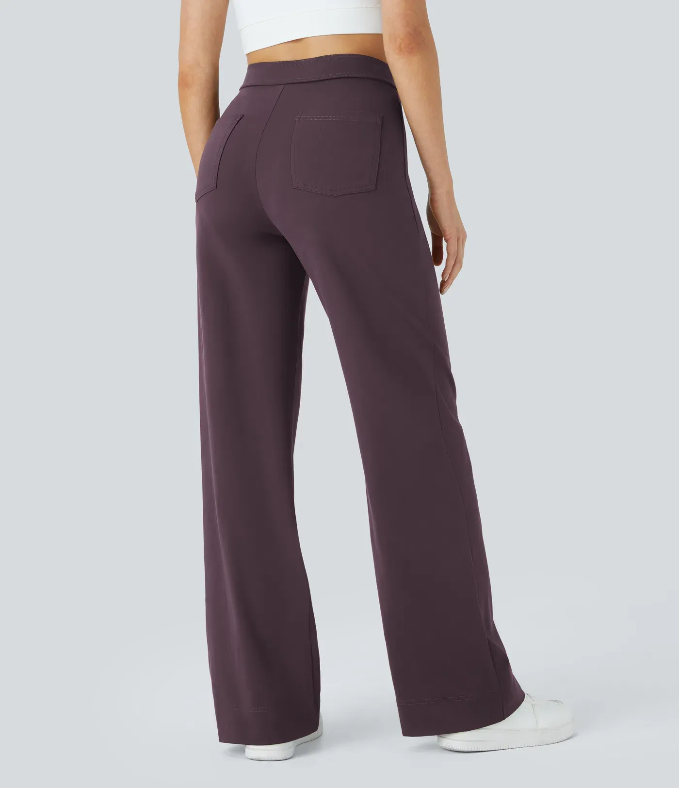 DayStretch High Waisted Pockets Straight Leg Casual Pants