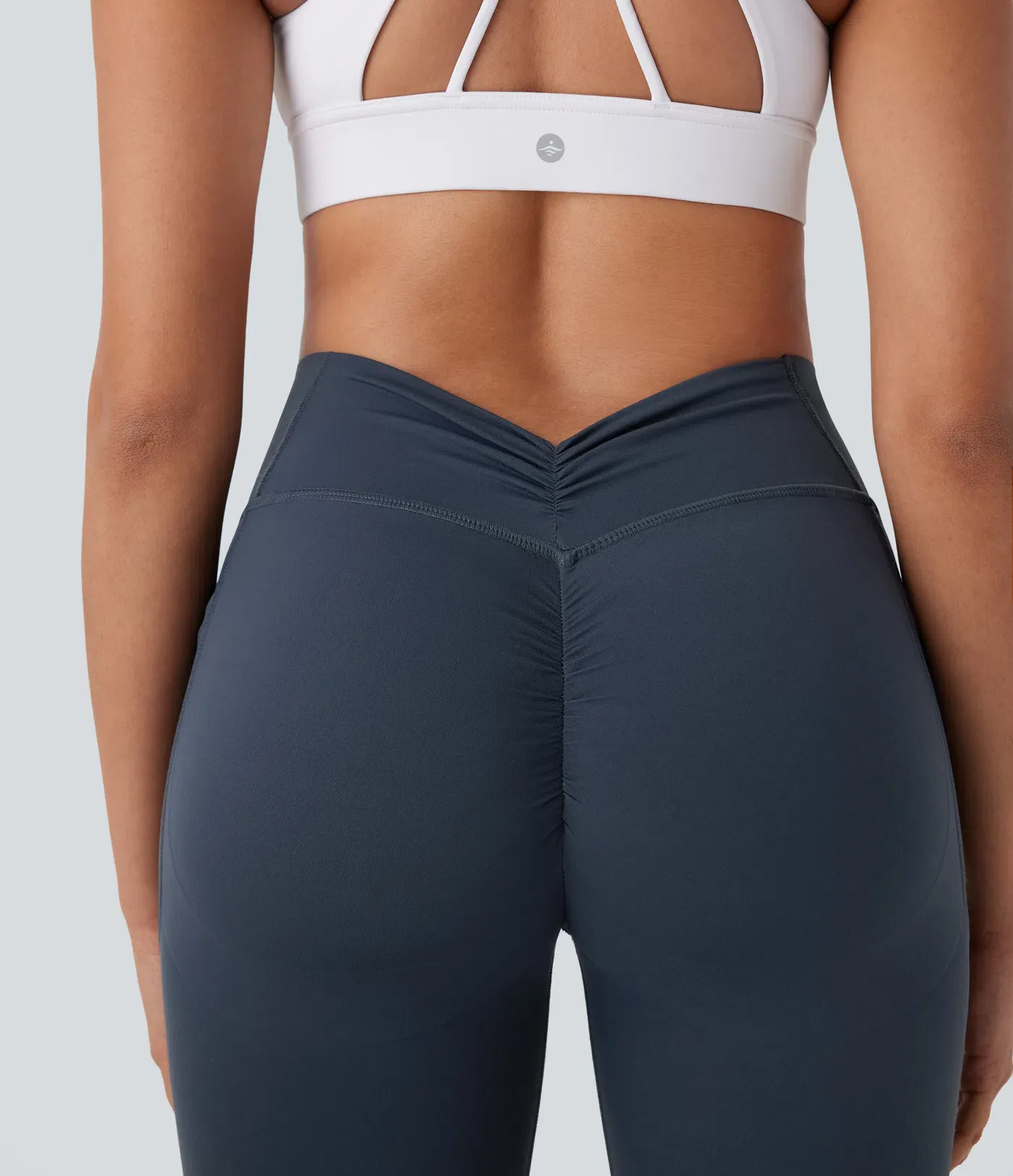 High Waisted Tummy Control Butt Lifting Ruched Pocket Shaping Yoga Leggings