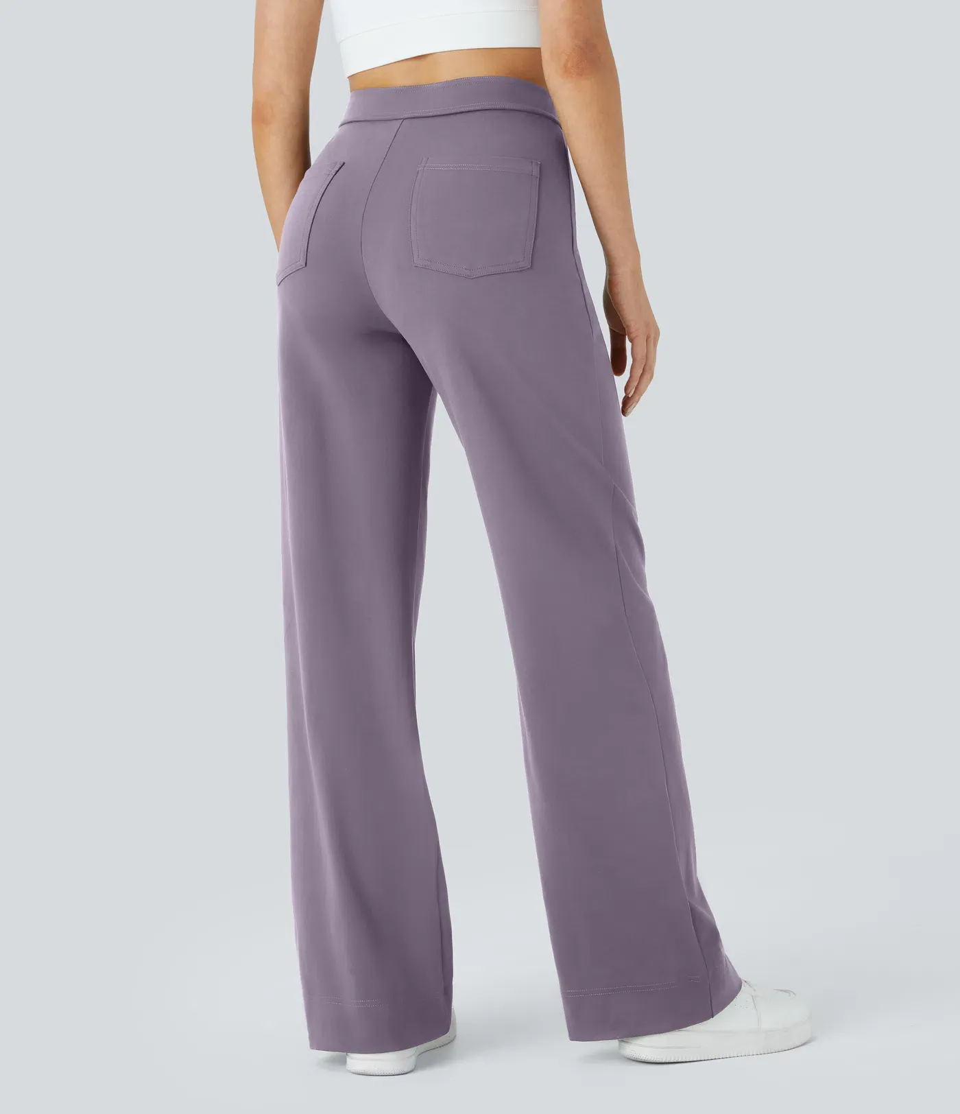 DayStretch High Waisted Pockets Straight Leg Casual Pants