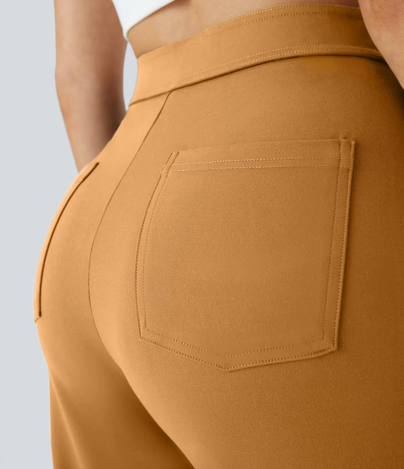 DayStretch High Waisted Pockets Straight Leg Casual Pants