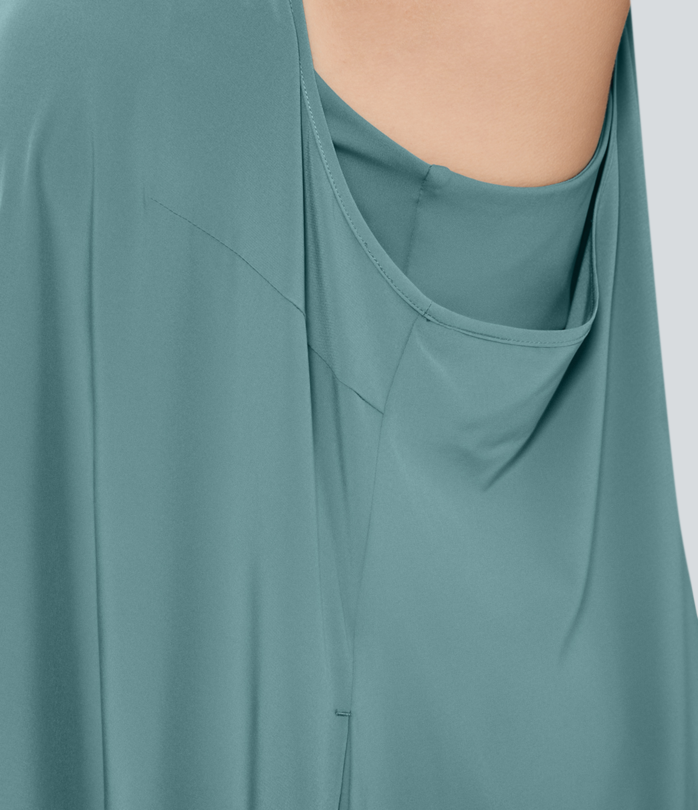 RacerPocket High Low Flowy Midi Quick Dry Casual Plus Size Dress