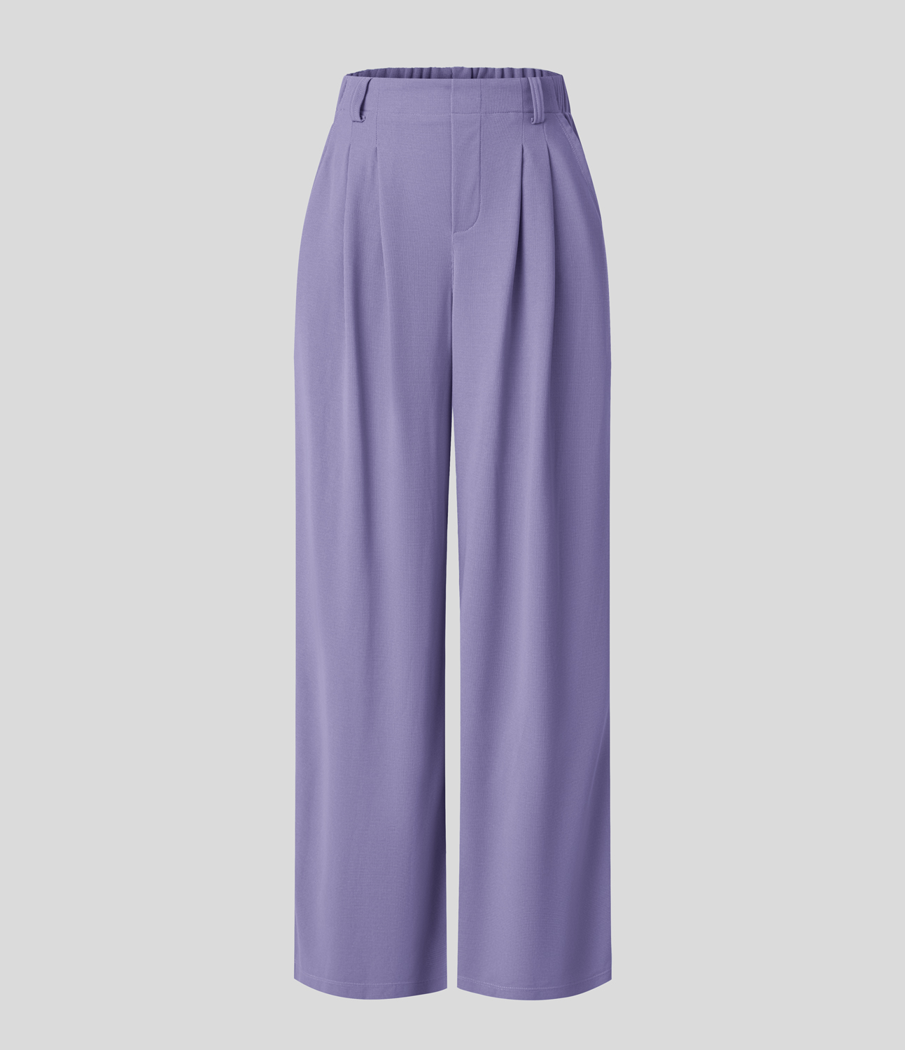 High Waisted Pocket Wide Leg Waffle Work Pants