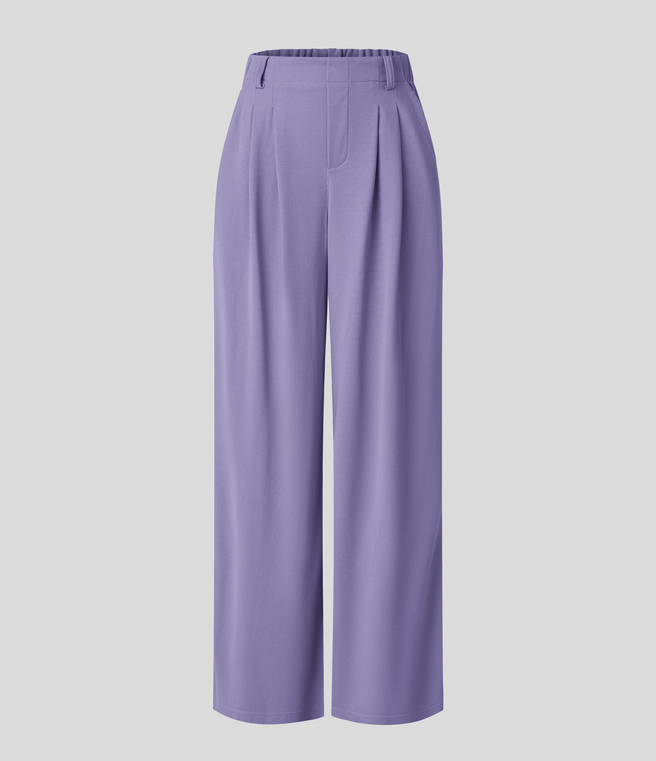High Waisted Pocket Wide Leg Waffle Work Pants