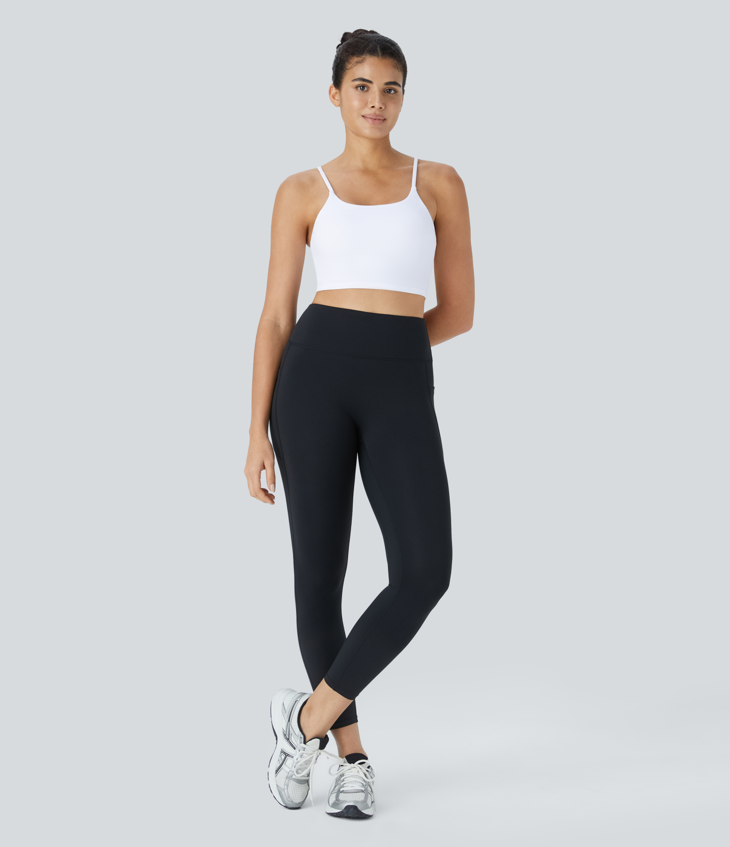 Basic Padded Workout Cropped Low Support Tank Top A-C Cups