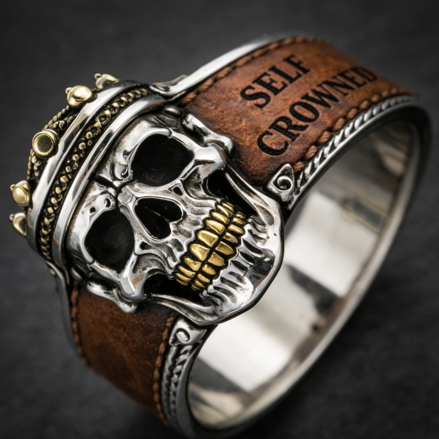 LAST DAY 50% Handmade Skull Ring SELF CROWNED