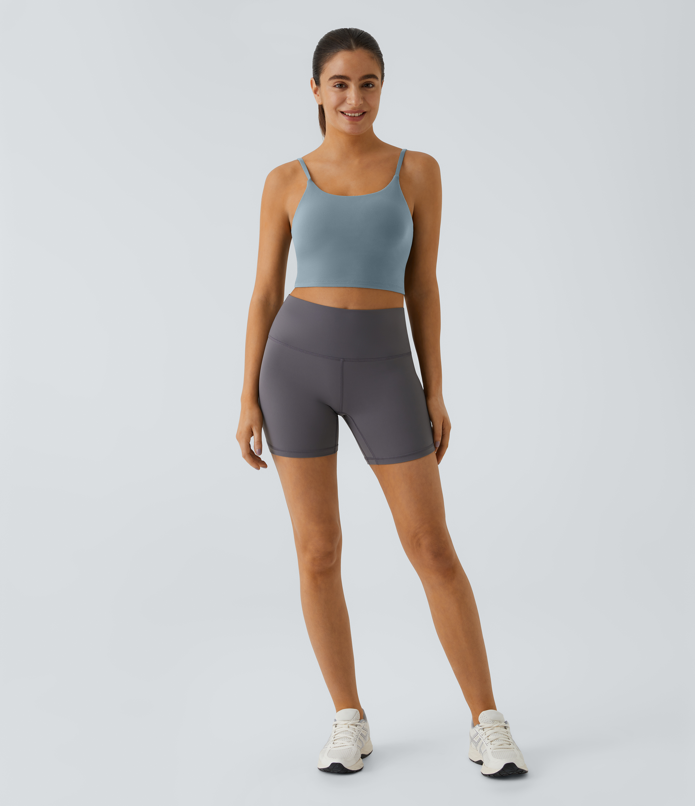 Basic Padded Workout Cropped Low Support Tank Top A-C Cups