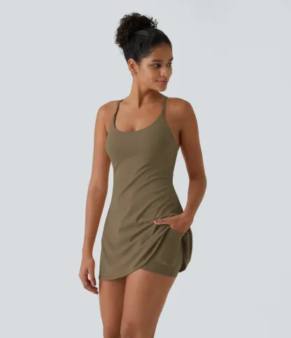 Open Back Plush Sports Dress-easy To Wear And Take Off Version