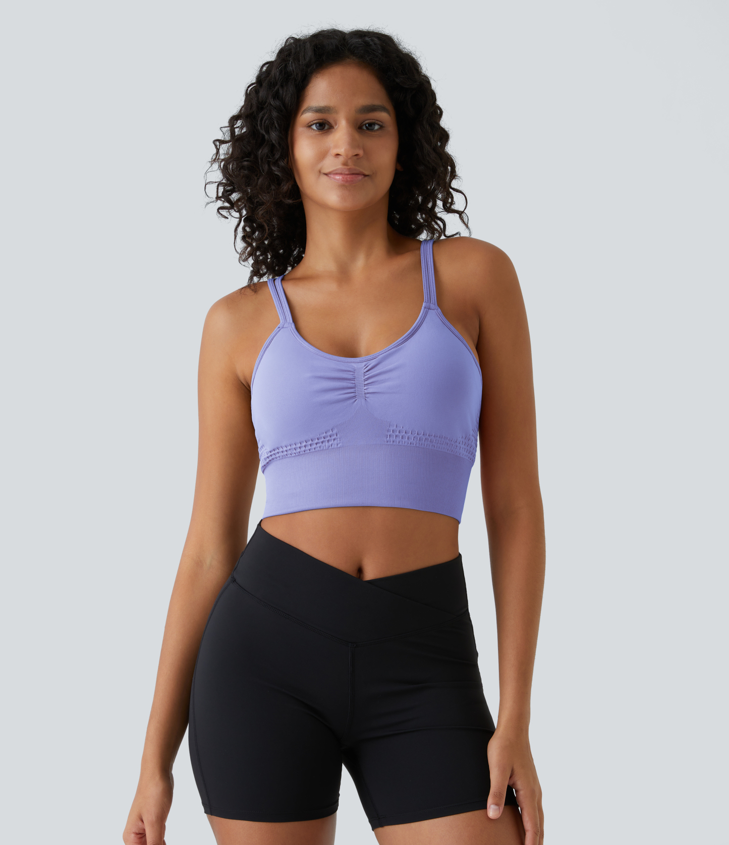 OneForm Seamless Flow Low Support Ruched Double Straps Sports Bra A-C Cups