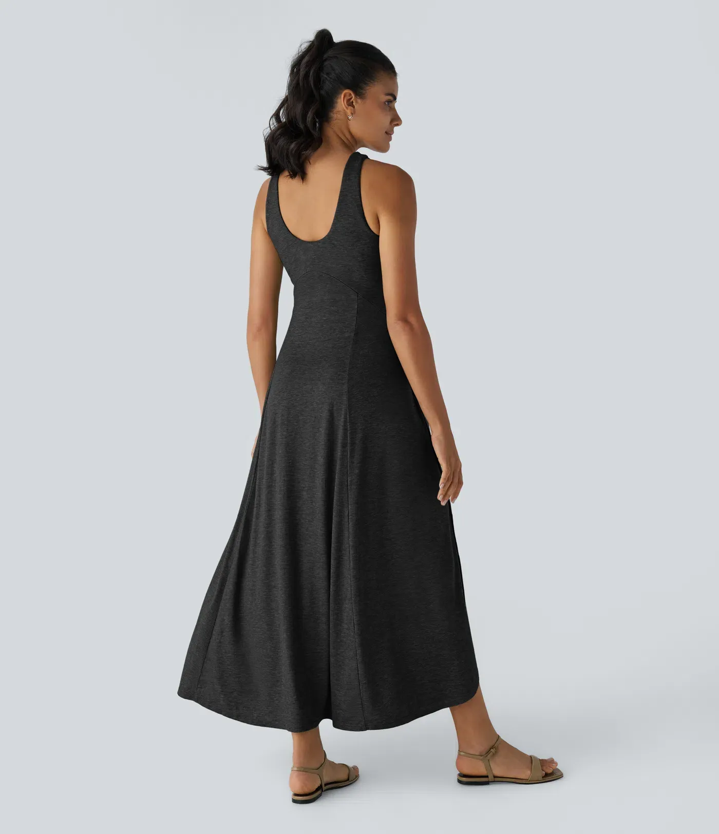 U-Neck Elegant Long Casual Sling Dress
