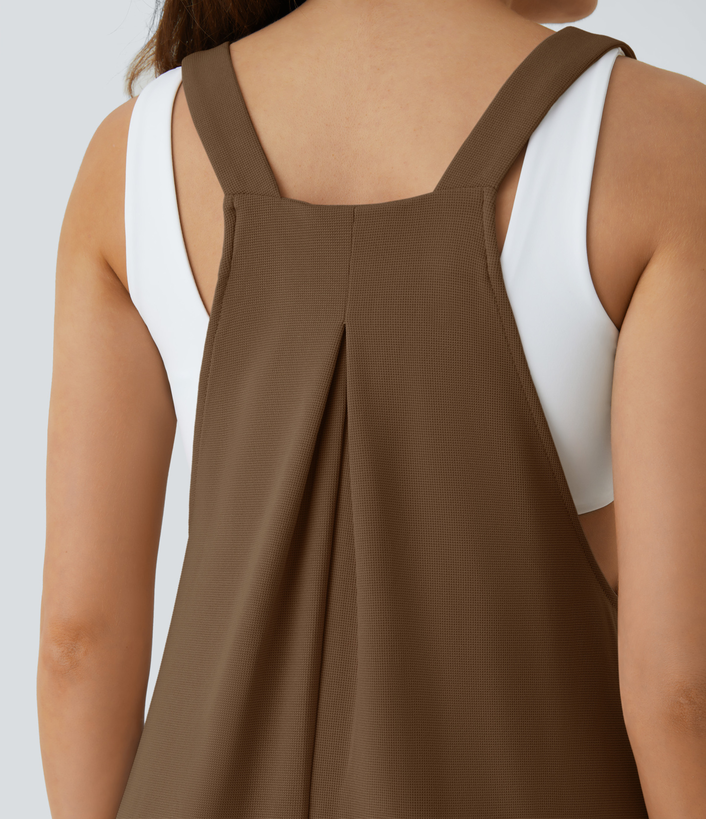 Pockets Waffle Casual Jogger Overalls