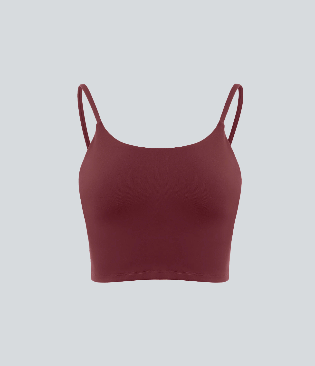 Basic Padded Workout Cropped Low Support Tank Top A-C Cups