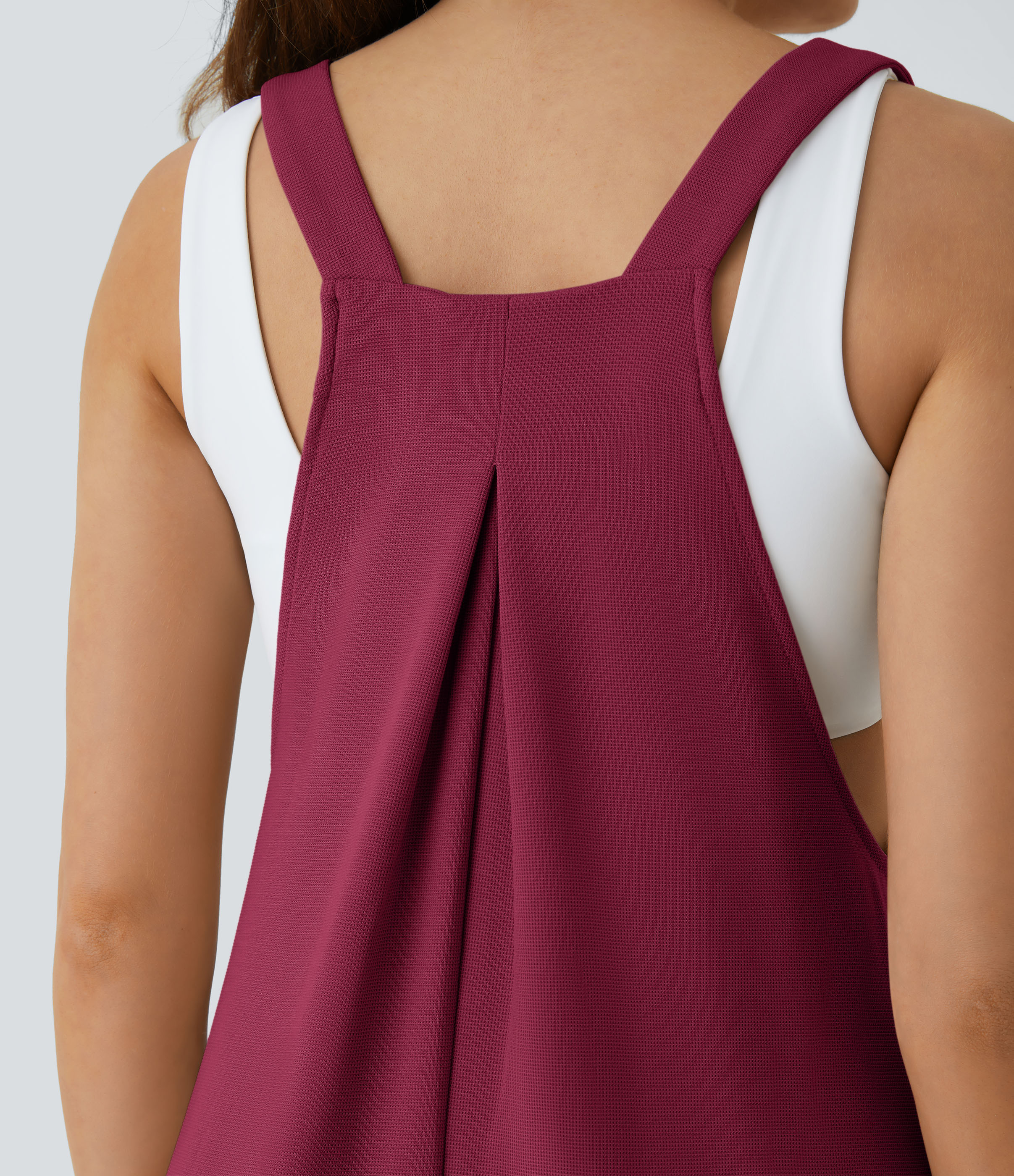 Pockets Waffle Casual Jogger Overalls