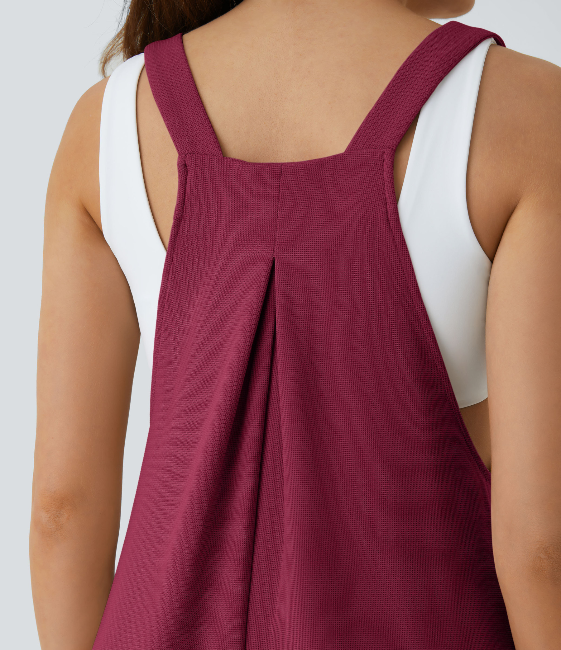 Pockets Waffle Casual Jogger Overalls