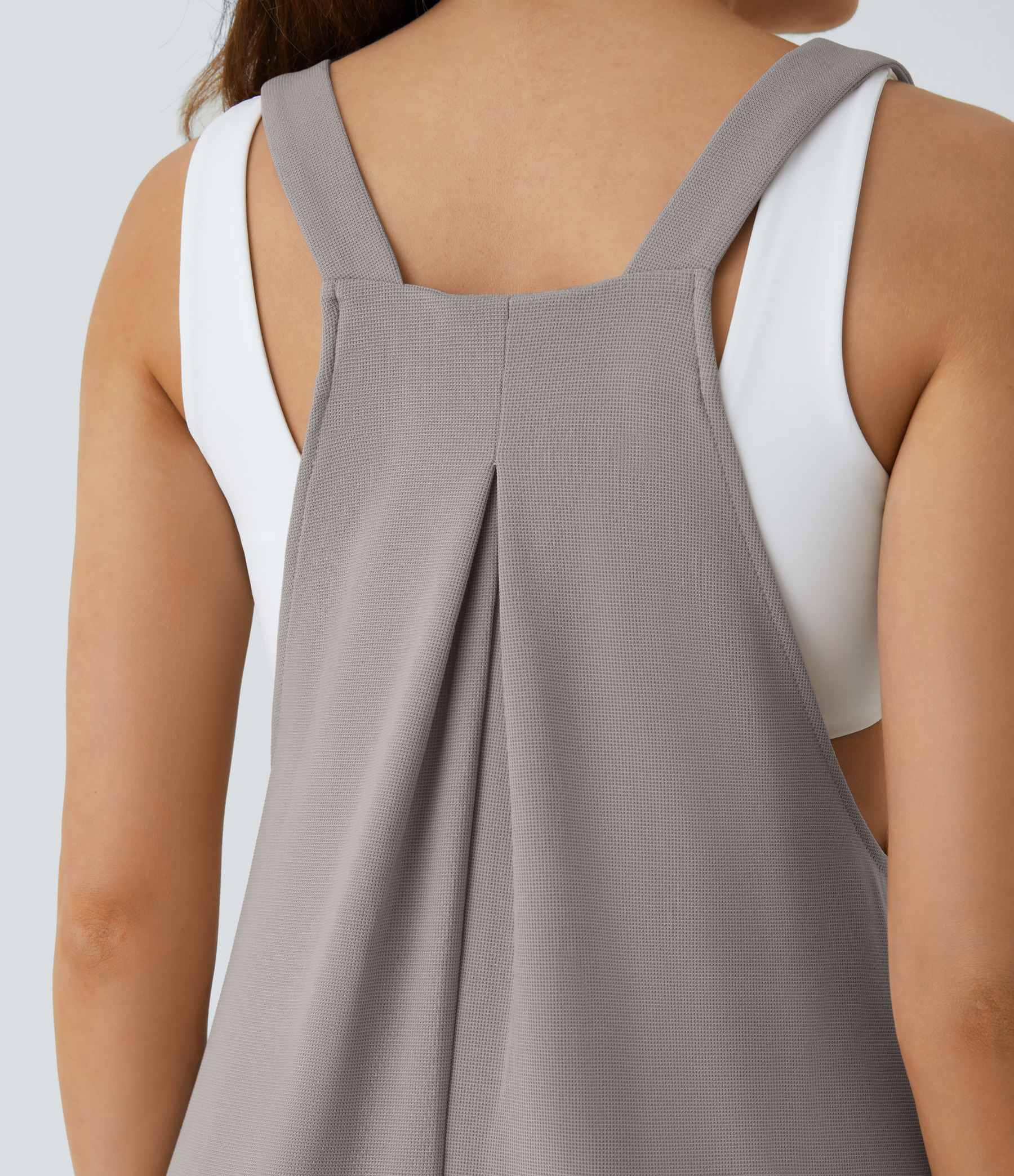 Pockets Waffle Casual Jogger Overalls