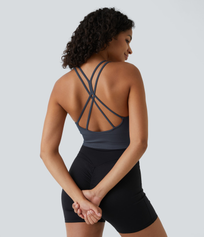 OneForm Seamless Flow Low Support Ruched Double Straps Sports Bra A-C Cups