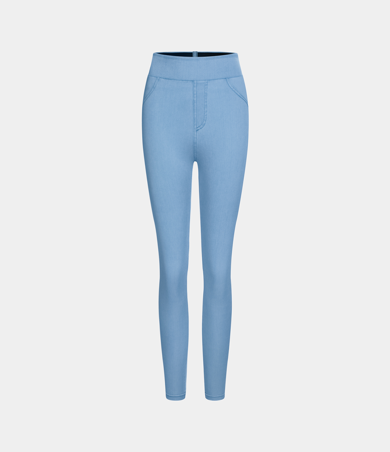 High Waisted Pocket Denim Casual Leggings