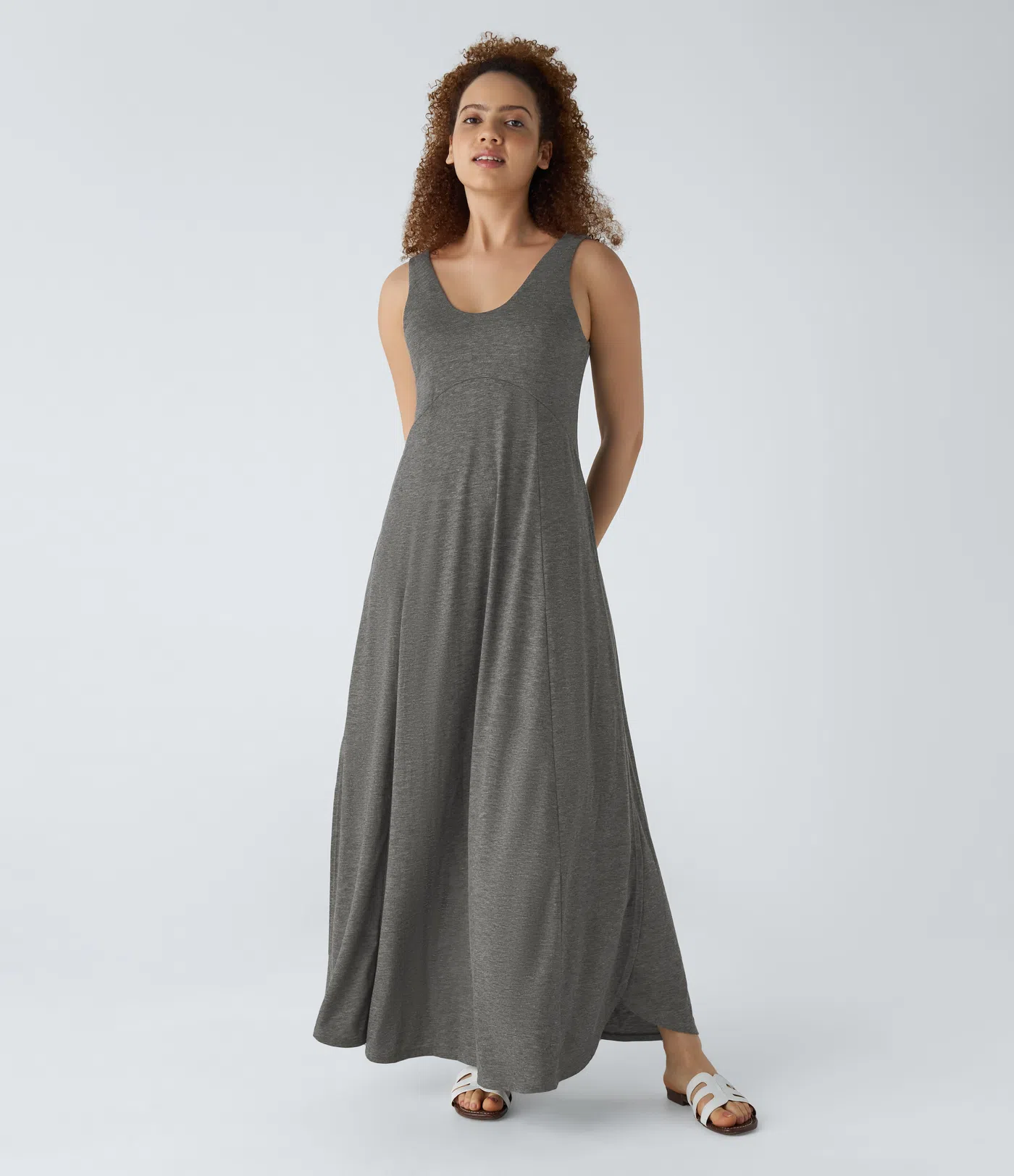 U-Neck Elegant Long Casual Sling Dress