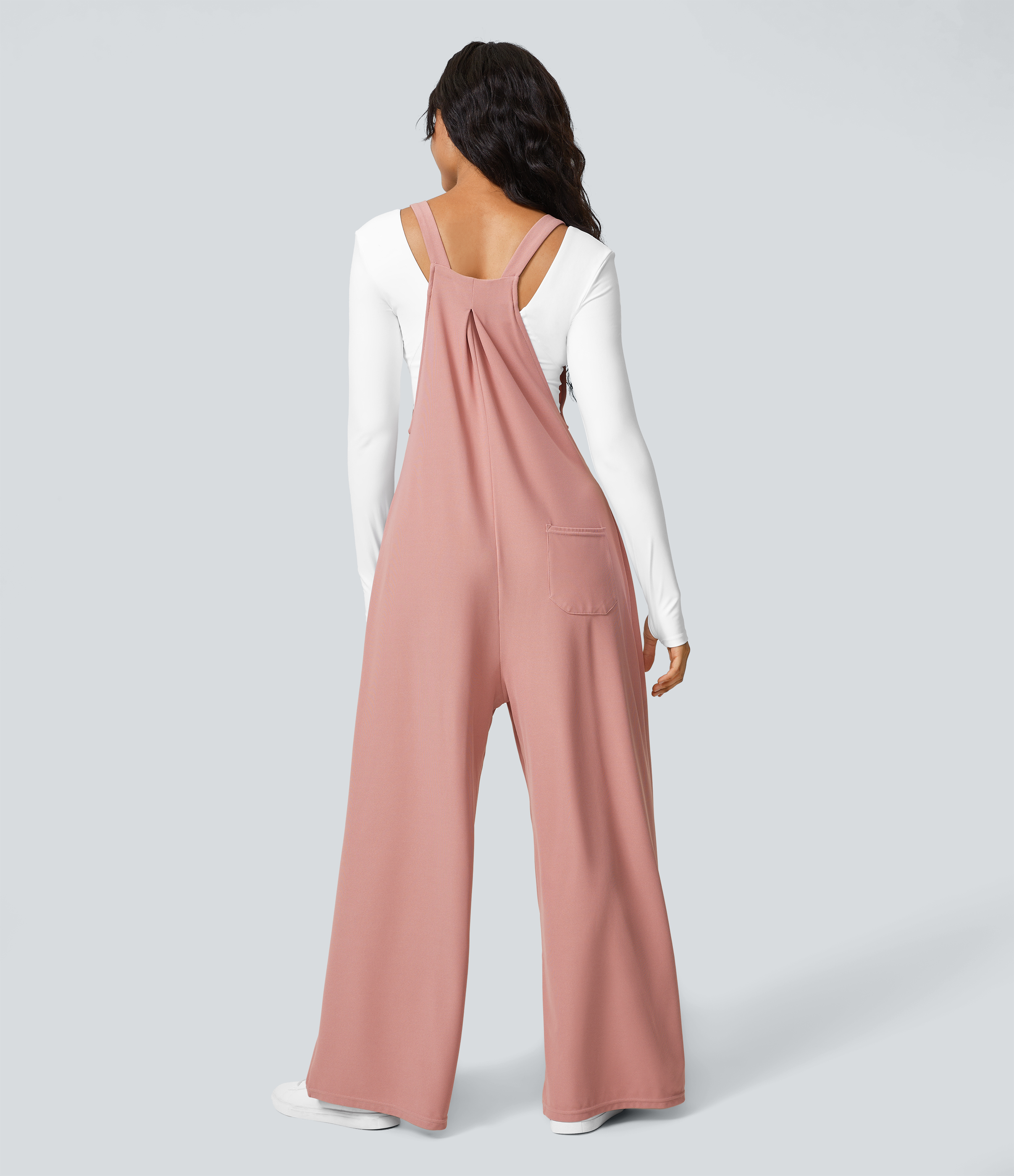 Pockets Waffle Casual Overalls