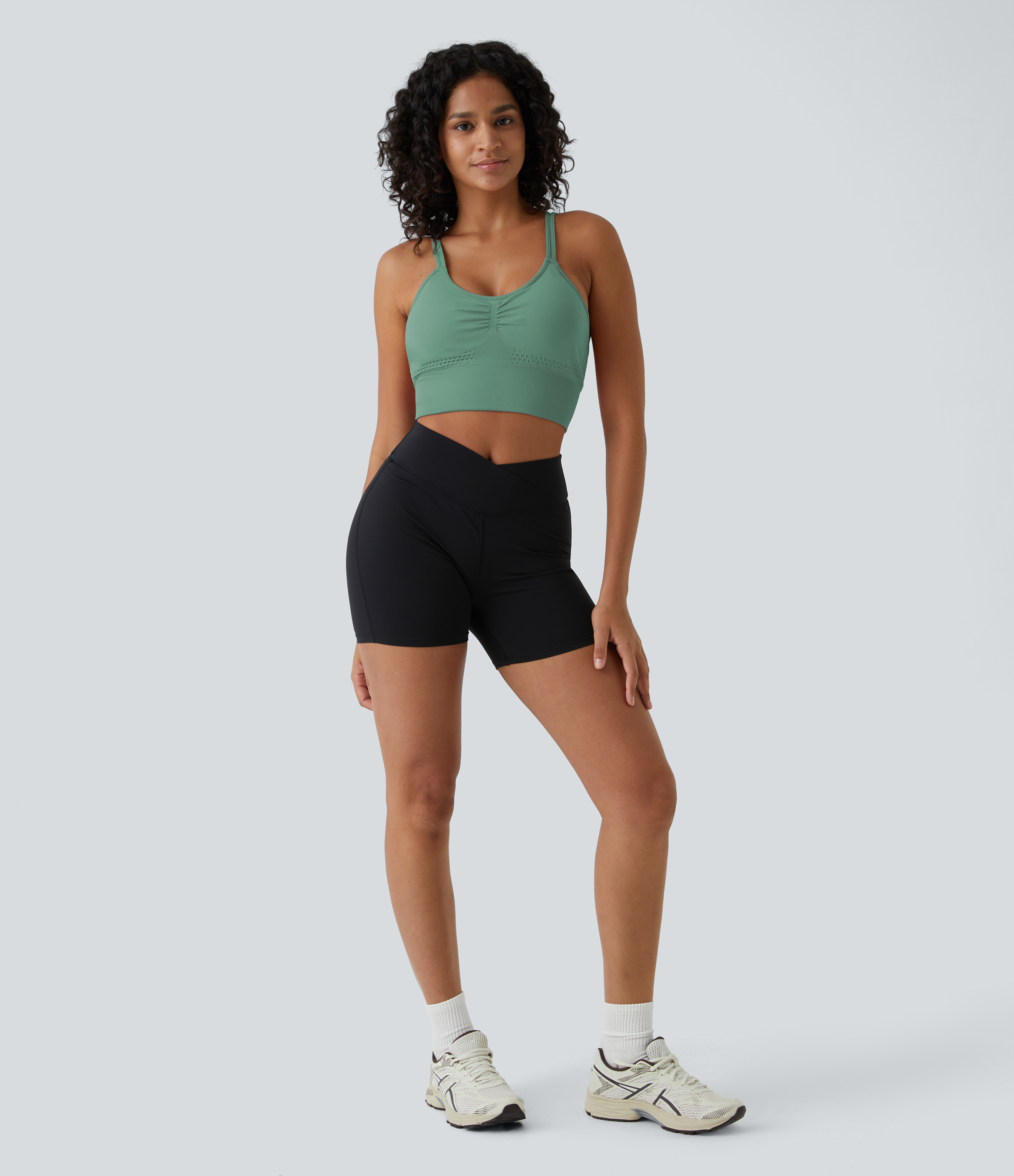 OneForm Seamless Flow Low Support Ruched Double Straps Sports Bra A-C Cups