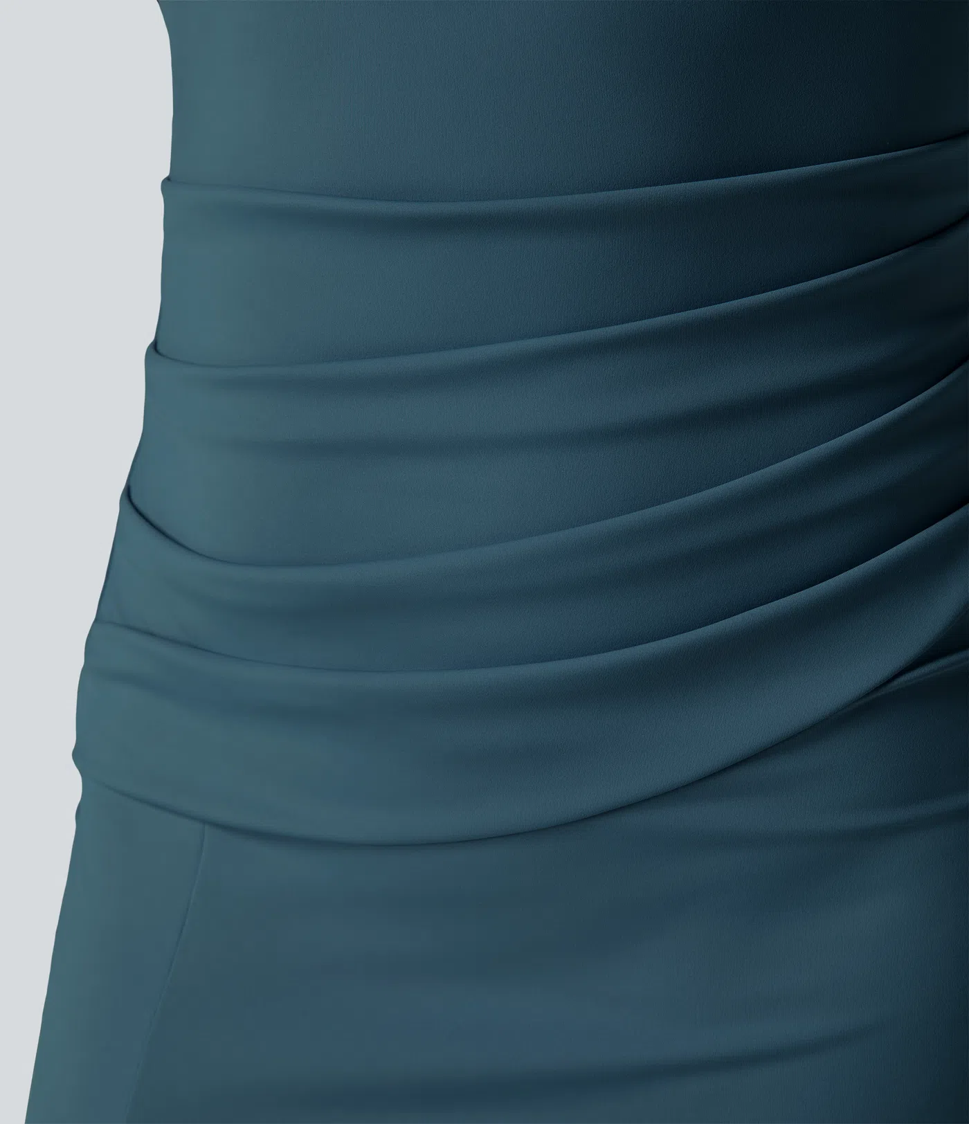 V-neck Short-sleeve Pocket Lace-up Back Quick-drying Mid-length Casual Dress-extended