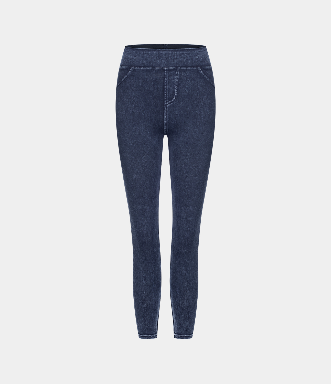 High Waisted Pocket Denim Casual Leggings