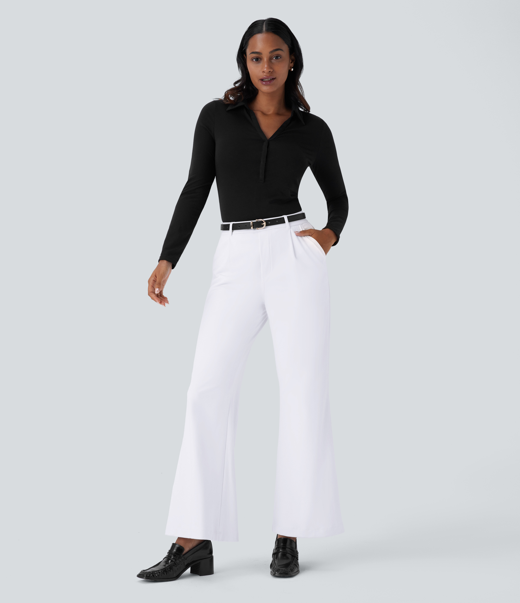 DayStretch High Waisted Pocket Work Flare Pants