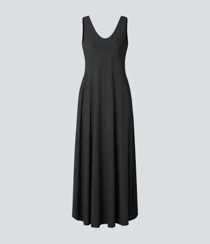 U-Neck Elegant Long Casual Sling Dress