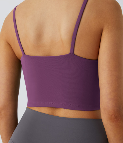 Basic Padded Workout Cropped Low Support Tank Top A-C Cups