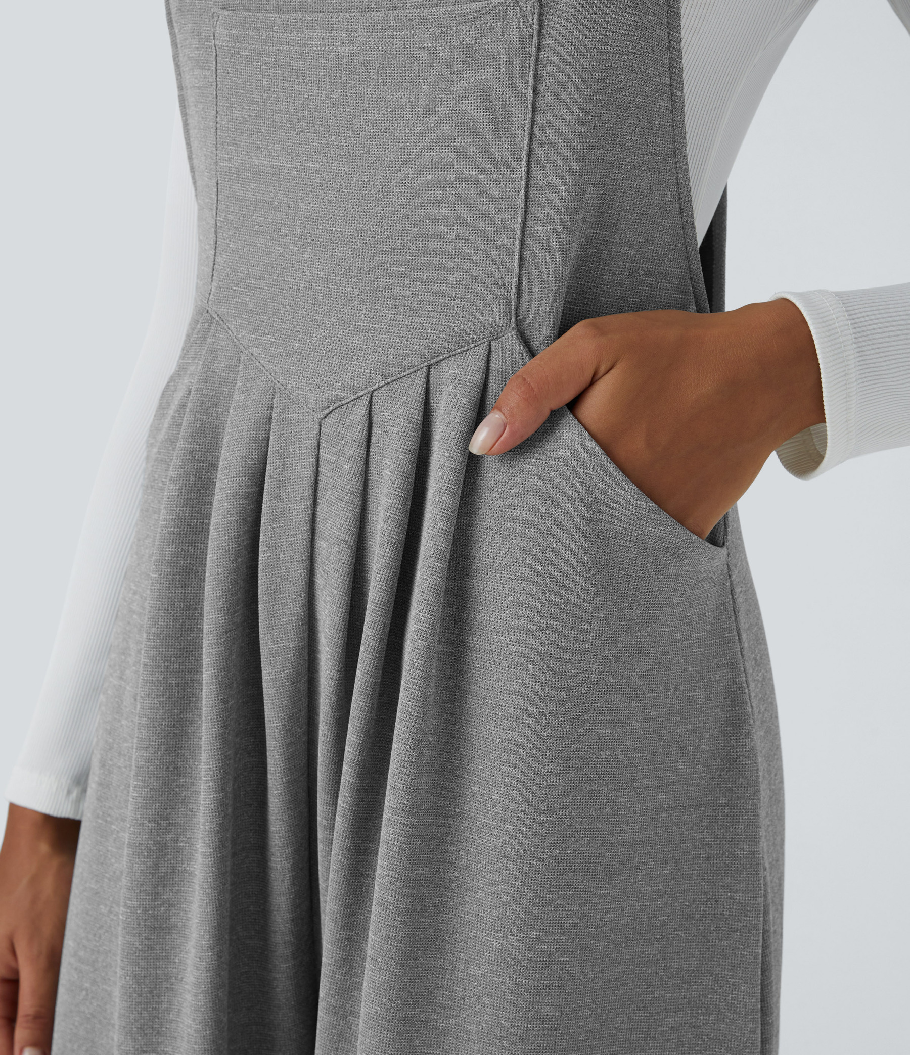 Pockets Waffle Casual Overalls