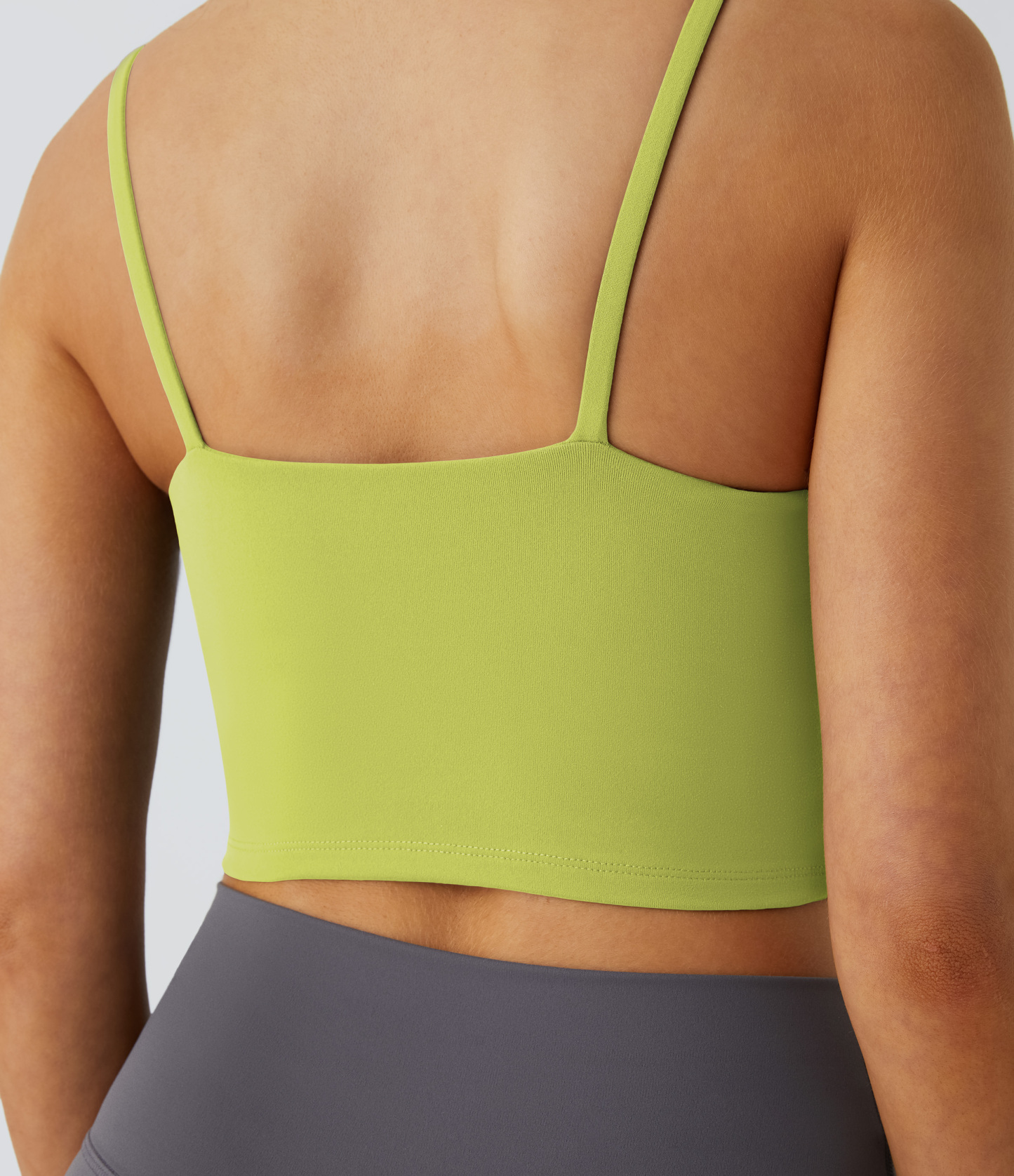 Basic Padded Workout Cropped Low Support Tank Top A-C Cups