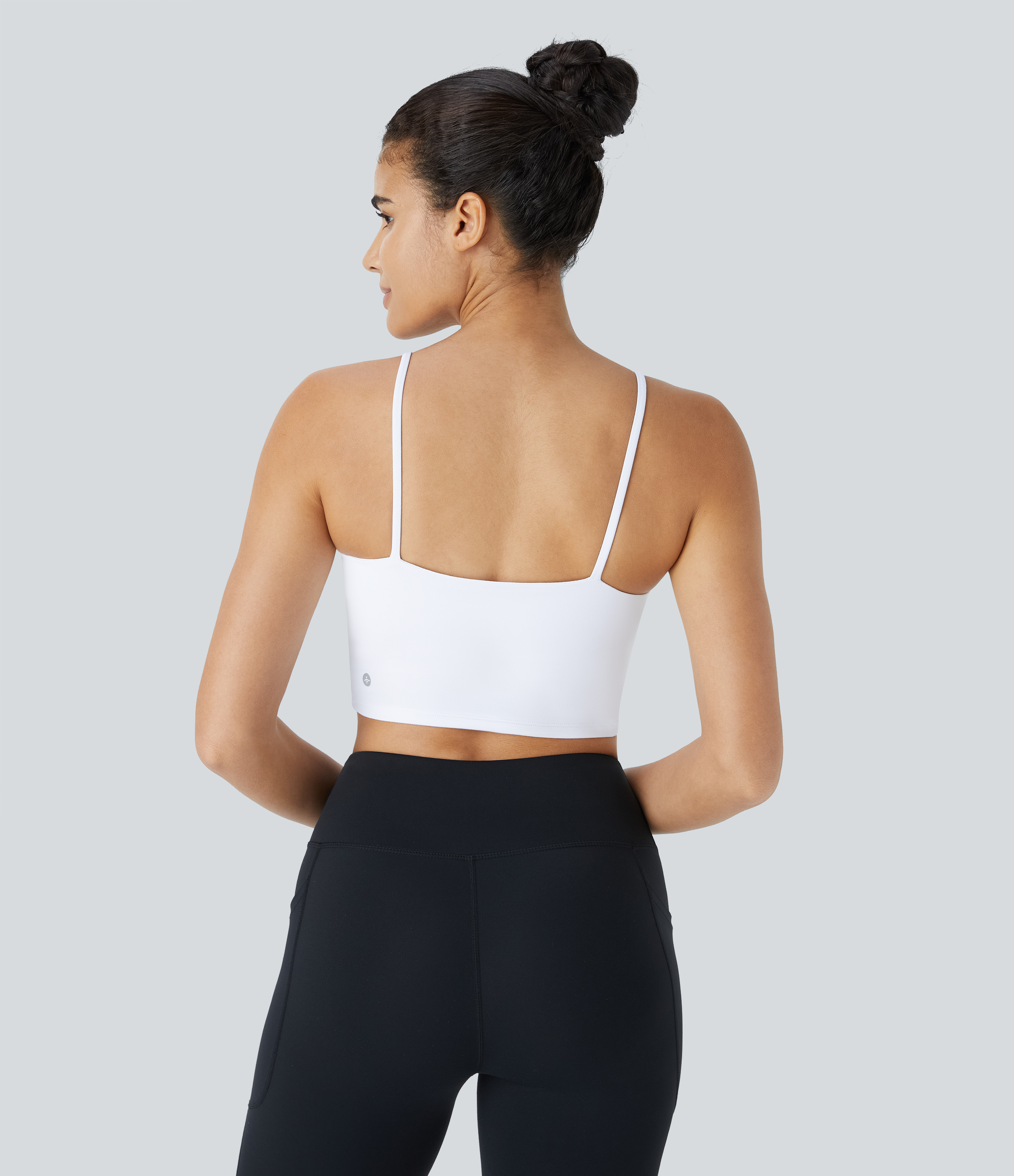 Basic Padded Workout Cropped Low Support Tank Top A-C Cups