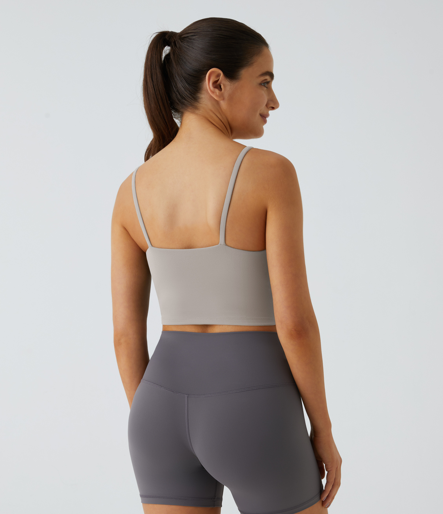 Basic Padded Workout Cropped Low Support Tank Top A-C Cups