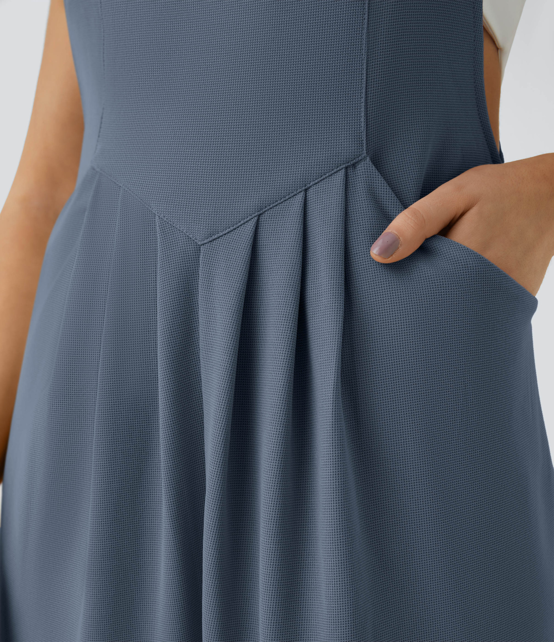 Pockets Waffle Casual Jogger Overalls