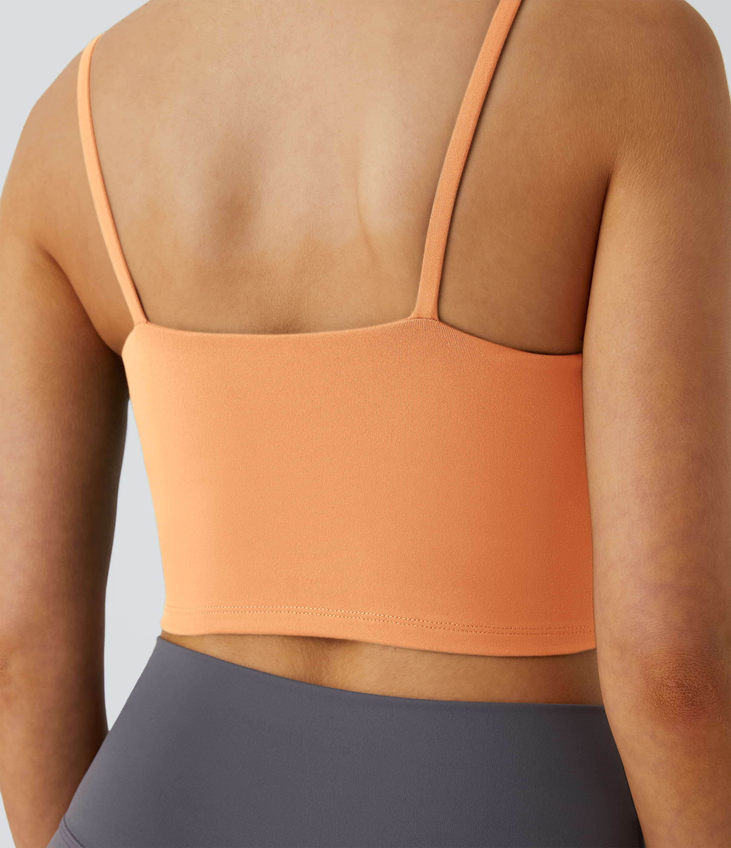Basic Padded Workout Cropped Low Support Tank Top A-C Cups