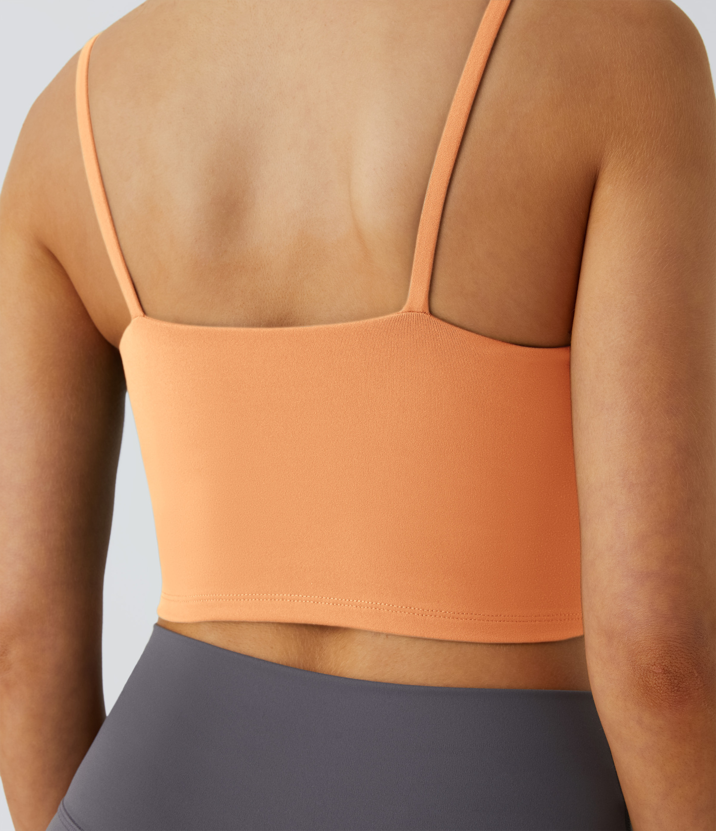 Basic Padded Workout Cropped Low Support Tank Top A-C Cups