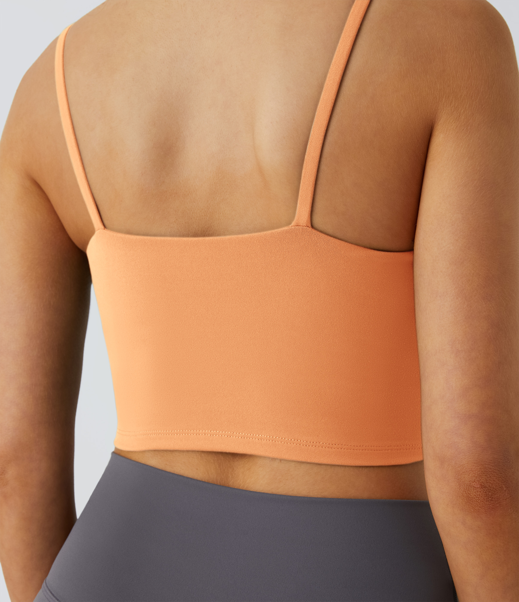 Basic Padded Workout Cropped Low Support Tank Top A-C Cups