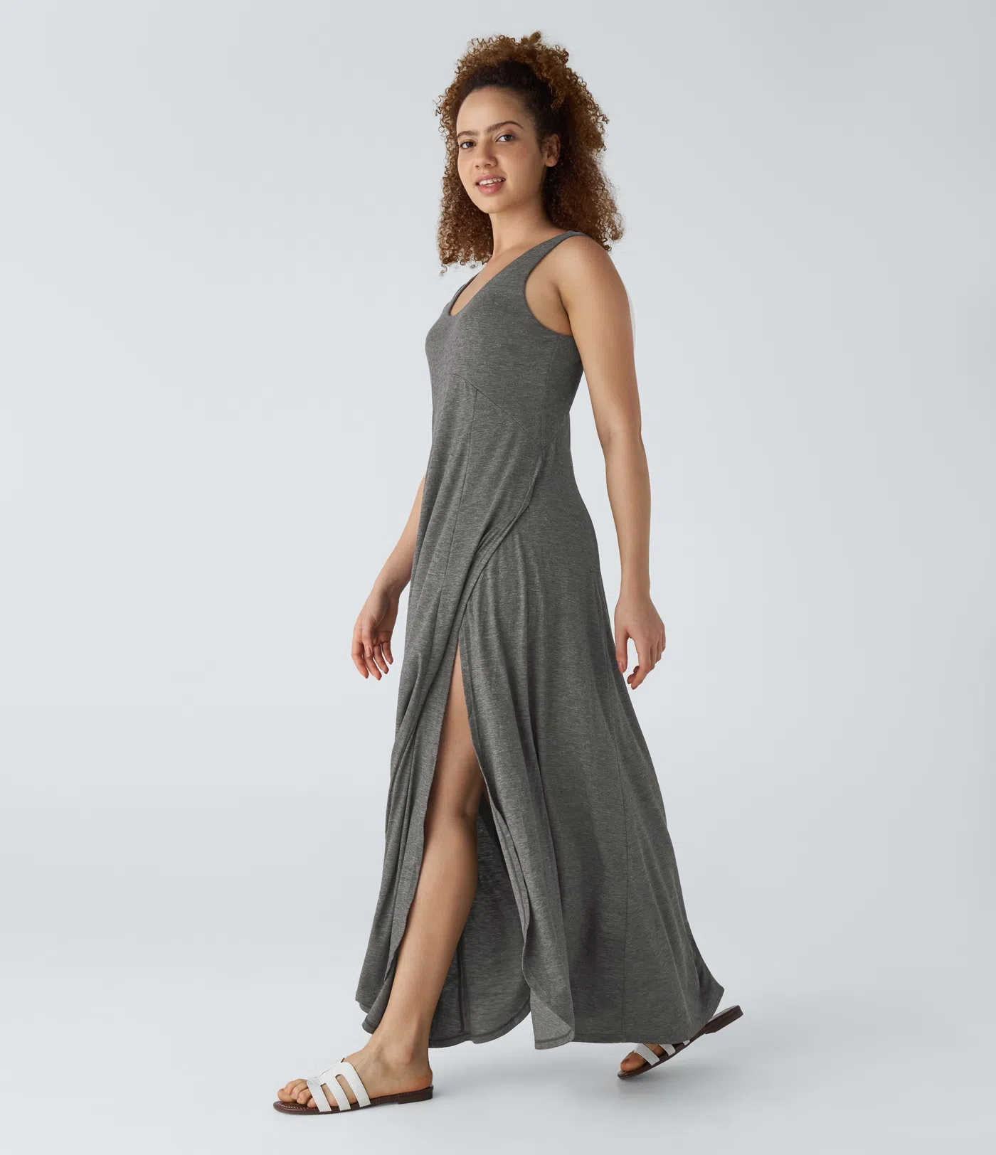 U-Neck Elegant Long Casual Sling Dress