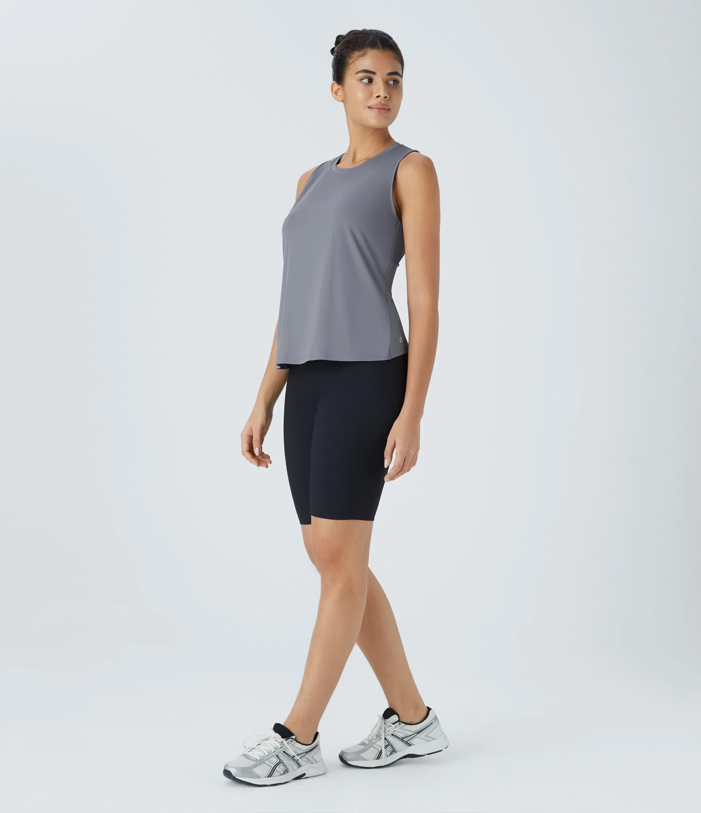 Hollow Cross Hem Solid Color Yoga Vest