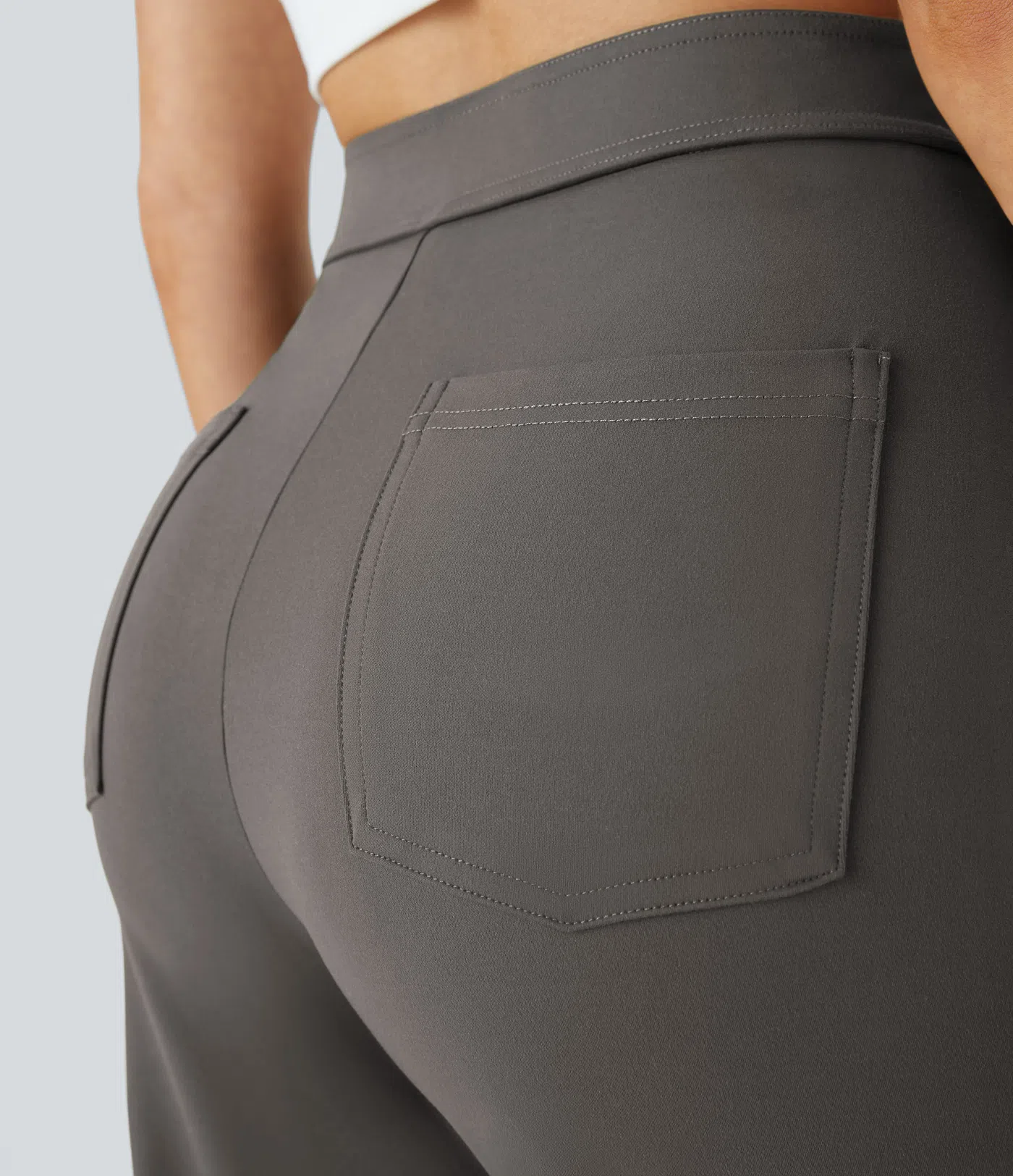 DayStretch High Waisted Pockets Straight Leg Casual Pants